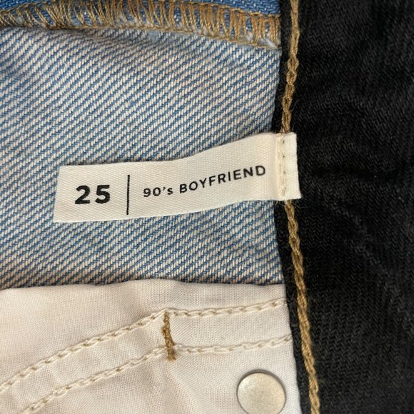 PacSun Jeans 90's Boyfriend Light and Dark Wash 25 - Picture 6 of 8